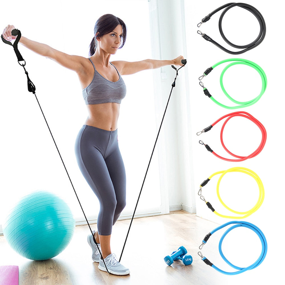 11pcs/ Set Pull Rope Latex Fitness Bands